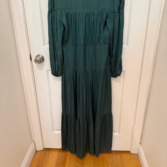 BELLE & BLOOM KELLY GREEN BALLOON LONG SLEEVE MAXI DRESS NEW WITHOUT TAGS (NWOT) - Picture 9 of 11